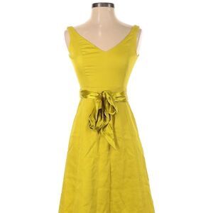 J CREW Dress Sleeveless V Neck Cotton Yellow